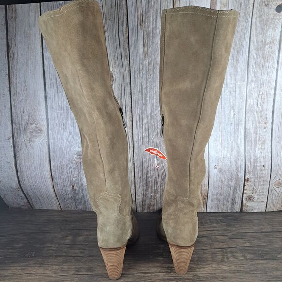 Blondo Wrangle Waterproof Wester Knee High Boot Women's Sz 7.5 Taupe Suede (NWT) - Picture 4 of 9